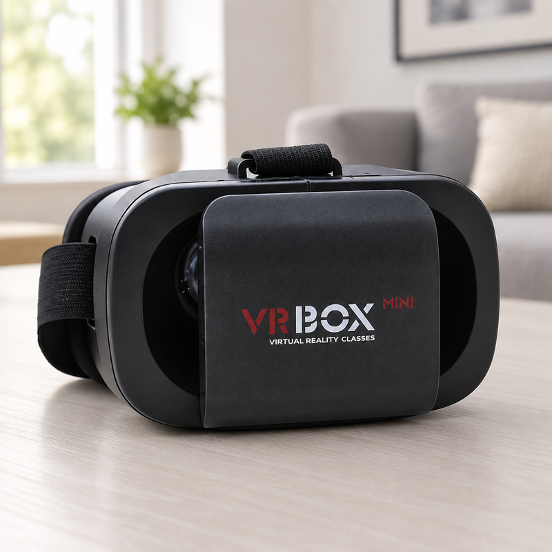 Angled view of the VR headset