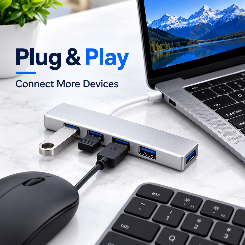 4-in-1 – Compact USB-C Adapter