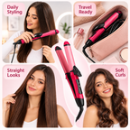 2-in-1 Hair Straightener & Curler – Ceramic Plates