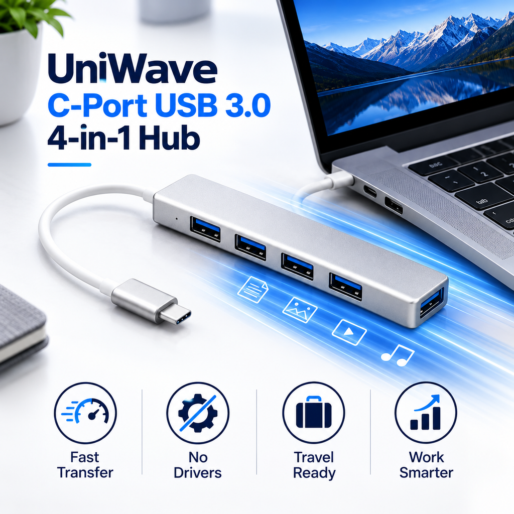 4-in-1 – Compact USB-C Adapter