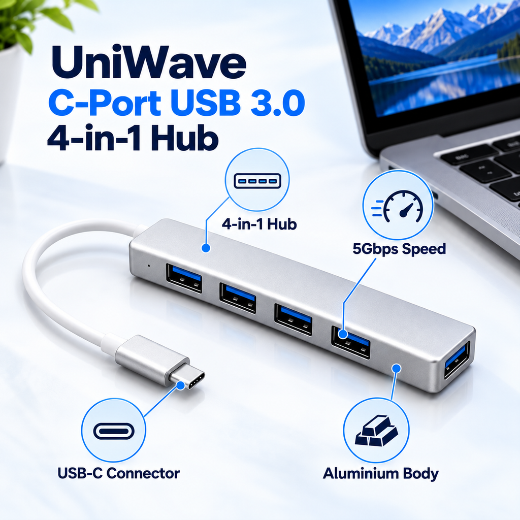 4-in-1 – Compact USB-C Adapter