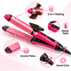 2-in-1 Hair Straightener & Curler – Ceramic Plates