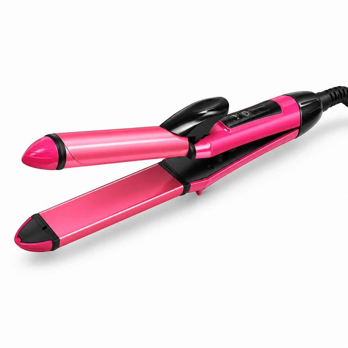 2-in-1 Hair Straightener & Curler – Ceramic Plates