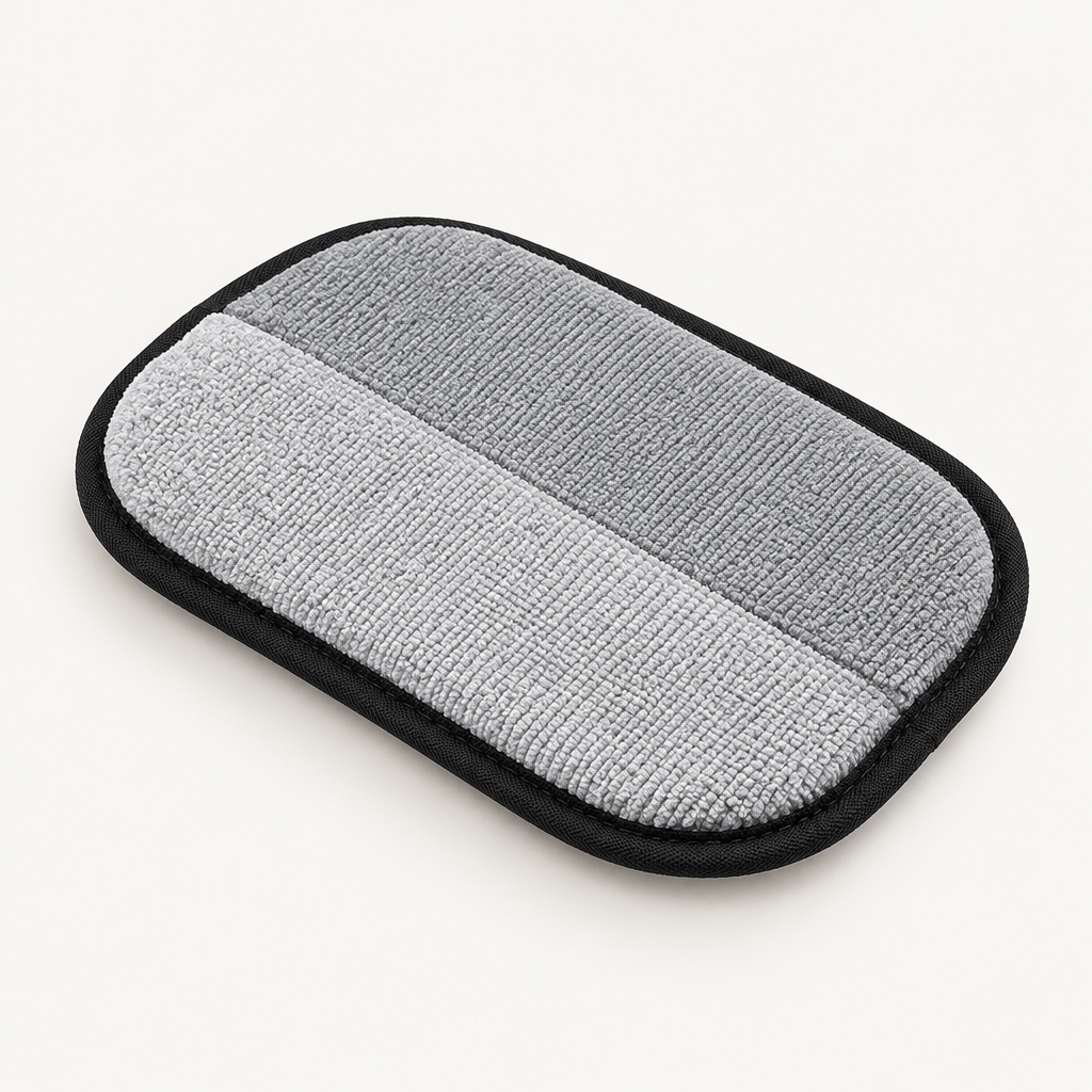 Pet grooming mitt on a clean background