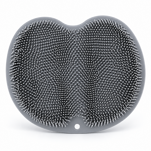 Grey Silicone Bristle Scrubber Pad