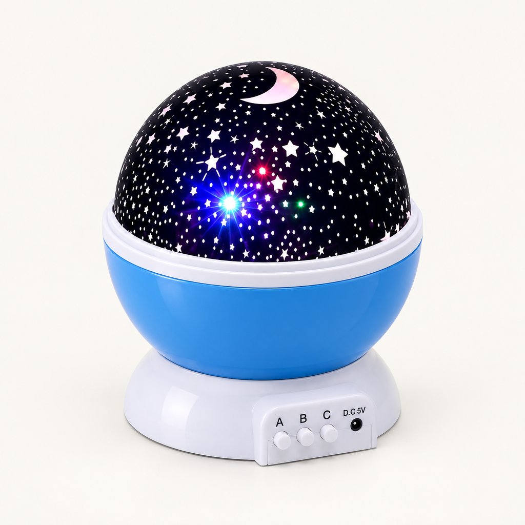Star projector on a clean background